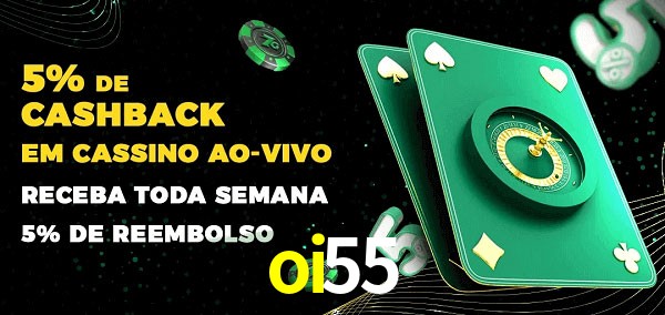 Promoções do cassino ao Vivo oi55